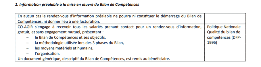 charte du bilan de compétence partie 2.