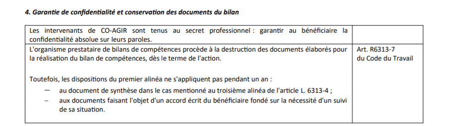 charte du bilan de compétence partie 3.