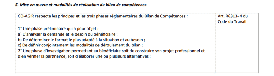 charte du bilan de compétence partie 3.