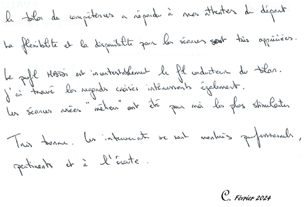 Très grand professionnalisme de Mr. Perion et Mme Bartolo. C'est parfait. Ch. Février 2024